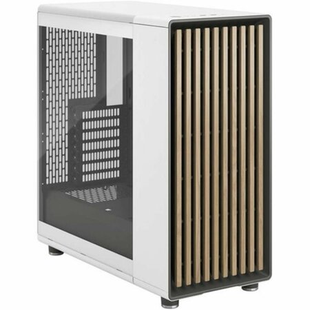 FRACTAL DESIGN North Mid-Tower Case with Mesh Side Panel, Chalk White FD-C-NOR1C-04